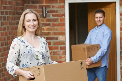 Removal team planning a home move in Eastfinchley street