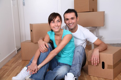 Supervisor reviewing a risk assessment before a house move