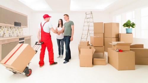 Local moving van helping with a residential move in East Finchley