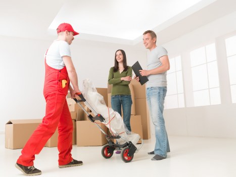 Removal team planning access for a flat move in Eastfinchley