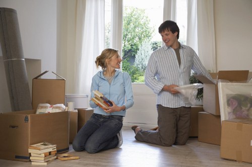 Removal van supporting a flat or house move in East Finchley